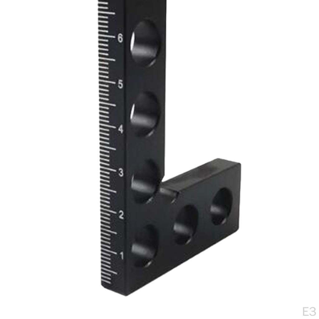 4-inch Aluminum Alloy Rectangular Positioning 90 Degree Square Woodworking Ruler