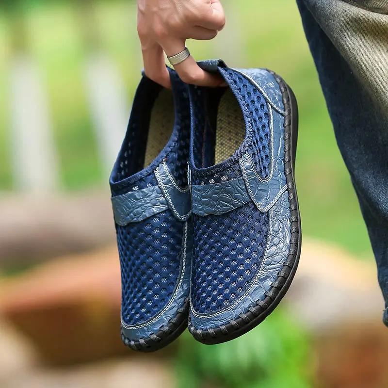 Fashion Breathable Shoes for Men Rubber Genuine Leather Mesh Color Buy New Summer Low Price Luxury H Cheap Liquidation Eva Man Sandals