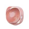 Portable Desktop Fan Mute Three Wind Speed USB Charging Small Fan for Home Office Dormitory Pink
