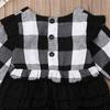 Neu Infant Kinder Baby Mädchen Plaid Kleidung Weihnachts Romper Overall