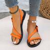 Sandales Romaines Grande Taille pour Femmes: Mode Été 2025, Bout Ouvert, Une Bride, Design Polyvalent à Fond Plat.