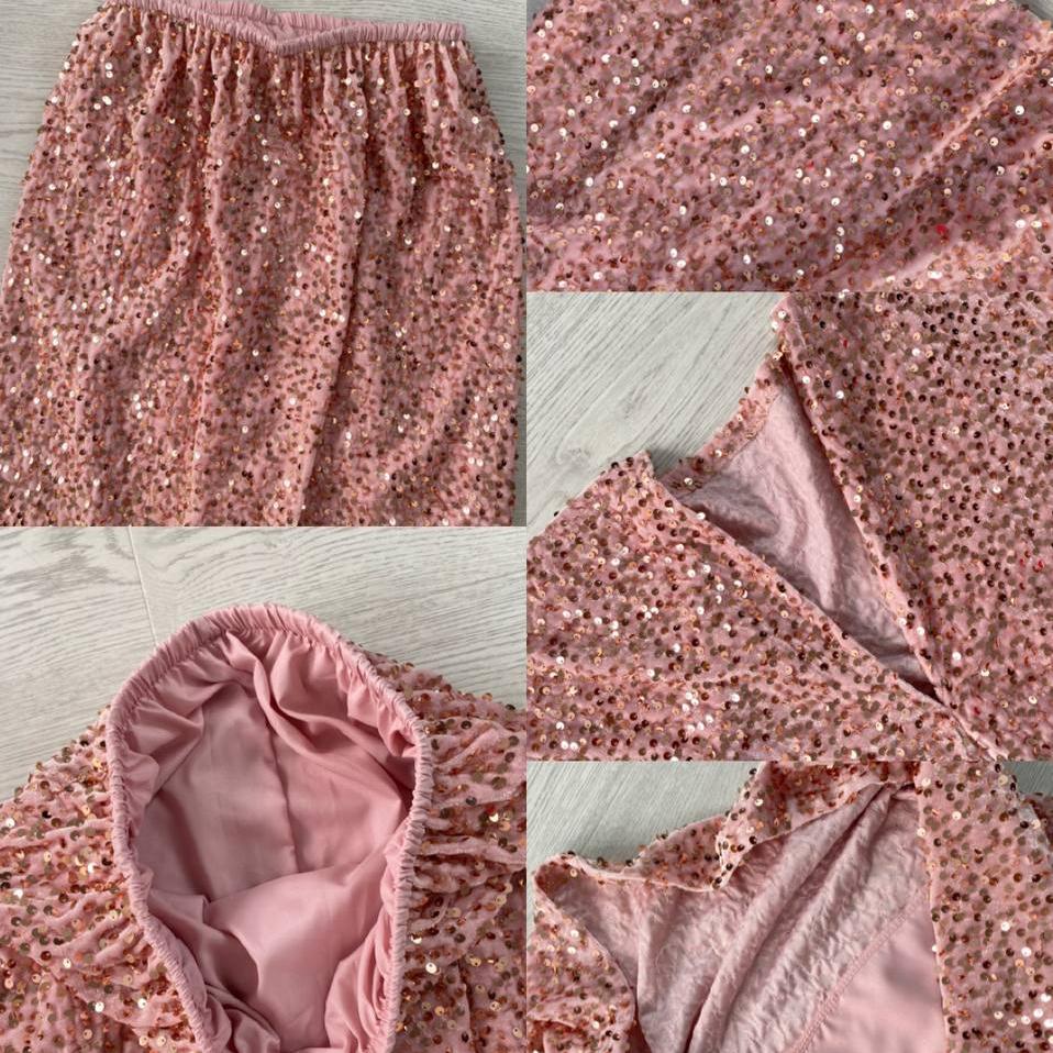 Outono e inverno cor sólida veludo lantejoulas midi vestido all-match elegante sexy saia feminina