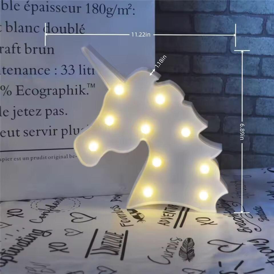 1 STK Kreative LED-förmige Wandleuchte Batteriebetrieben Nachtlicht Innen Dekorationsleuchten Für Schlafzimmer Tisch Strandparty & Fotografie