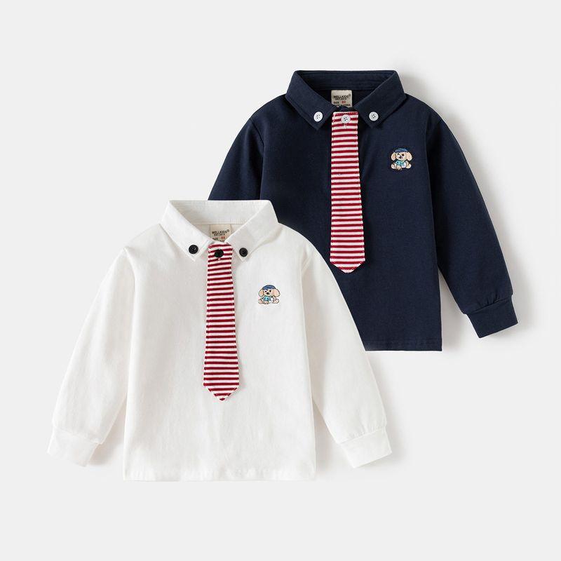 Autumn Children's Clothing Boys and Girls British Style School Uniform Performance Dress Children Business Attire Baby Boy Long sleeve Lapel Shirts