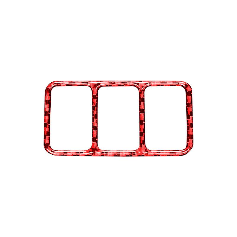 For Nissan 370Z Carbon Fiber Car Central Console Seat Heating Buttons Switch Panel Frame Decoration Sticker Auto Interior Parts