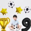 Football Award Latex Balloon Digital Aluminum Film Set Baby Birthday Party Decoration Scene Arrangement
