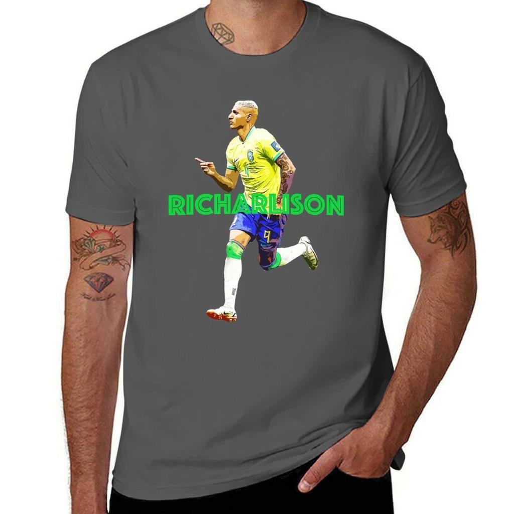 Richarlison Tshirt Sports Casual Short Sleeve Cotton Tee