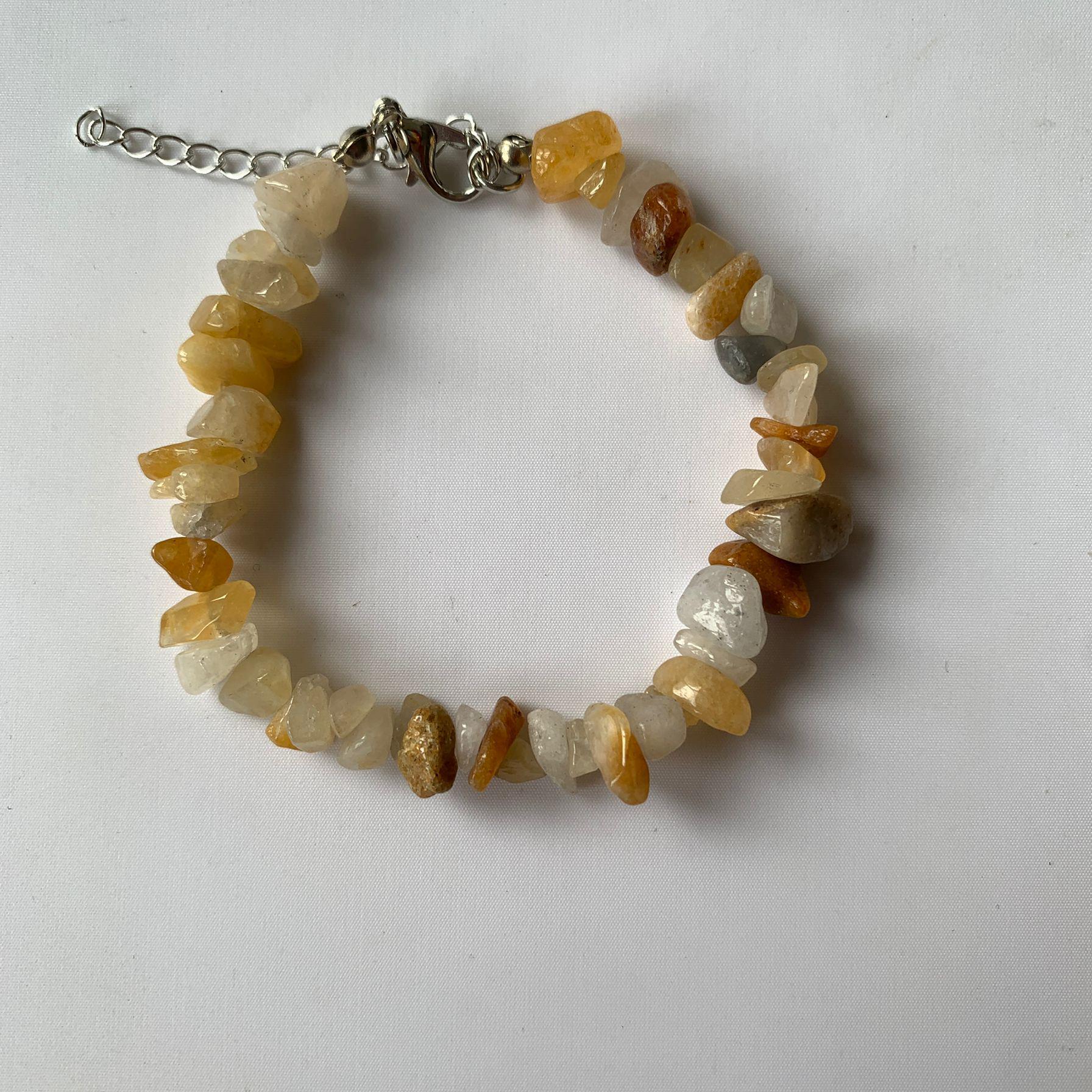 

Семицветный чокер из натурального дробленого камня и кристаллов - Ожерелье в пляжном стиле для весны/лета