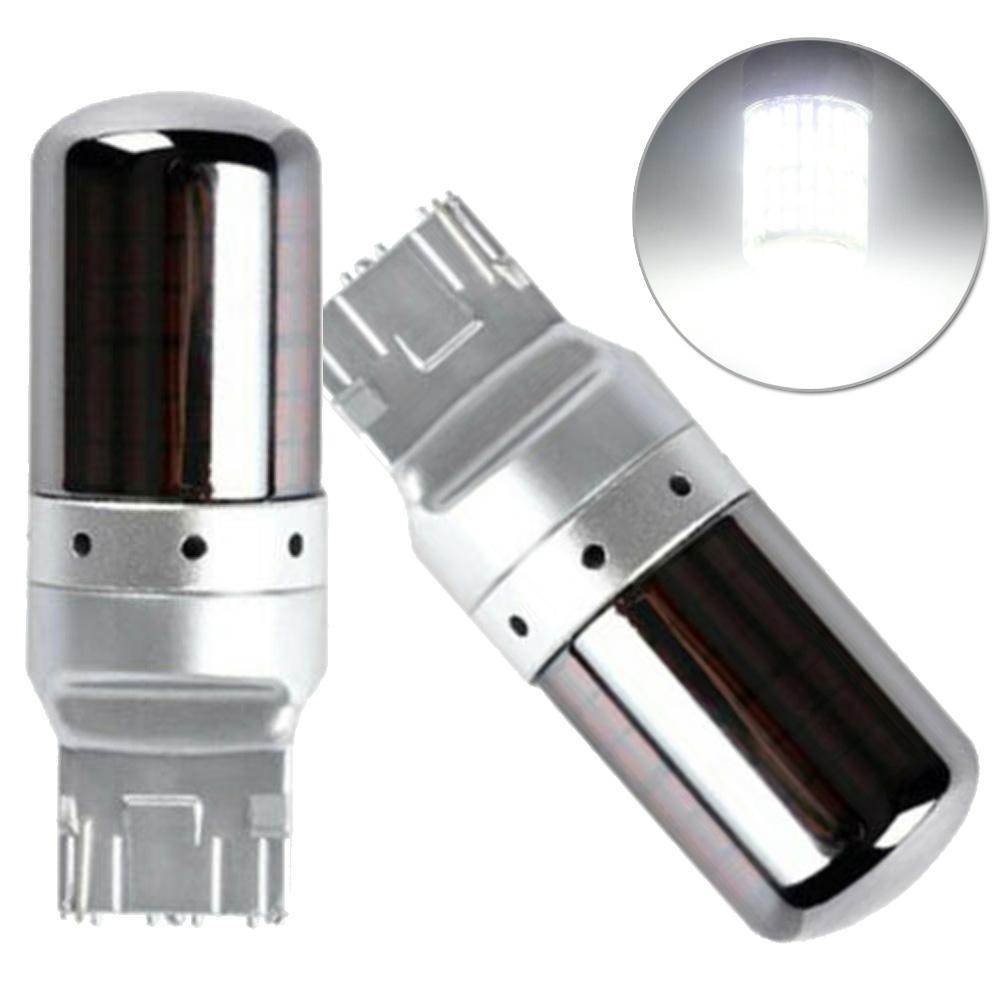 1pcs Bright Car Brake Light White DC 12V T20 7443 8W 2835 SMD 63 LED Auto Bulb