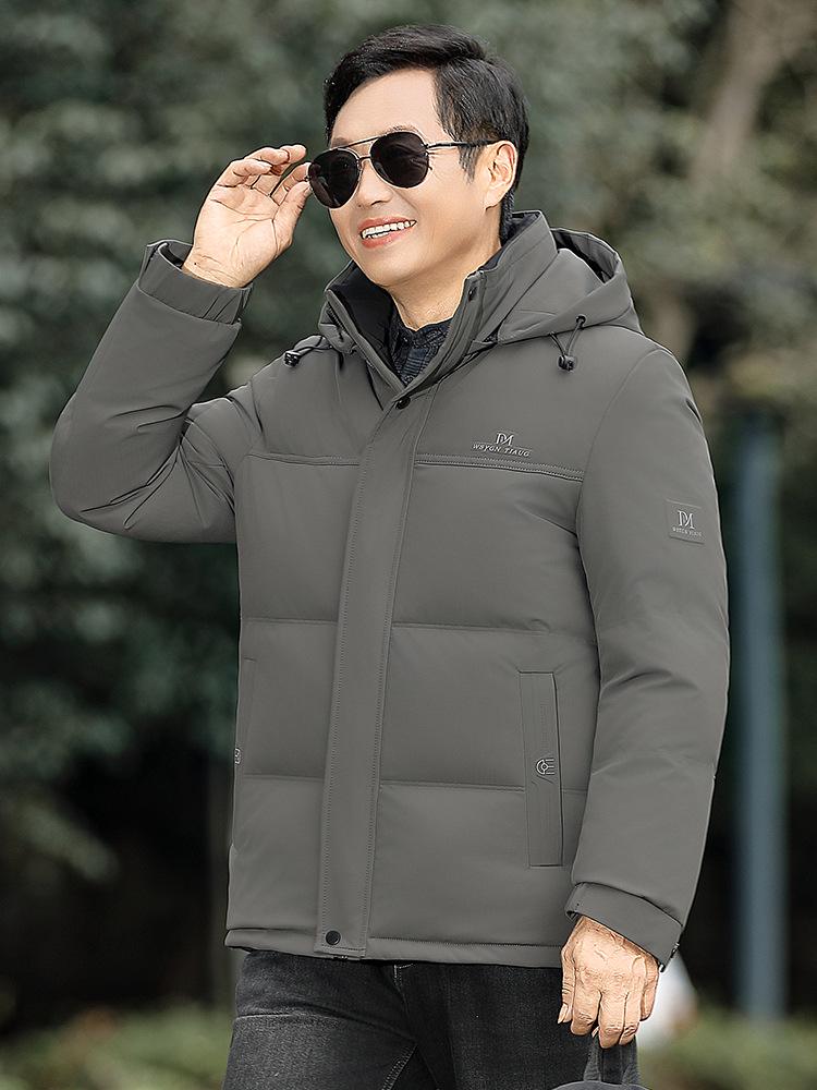 Men's Winter Down Jacket for 50+ - Thick, Warm, Short Coat for Dad or Grandpa