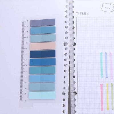 Self Adhesive Index Tabs Set Multi Color Waterproof Page Marker Tabs Label PET Morandi Sticky Notes Stationary