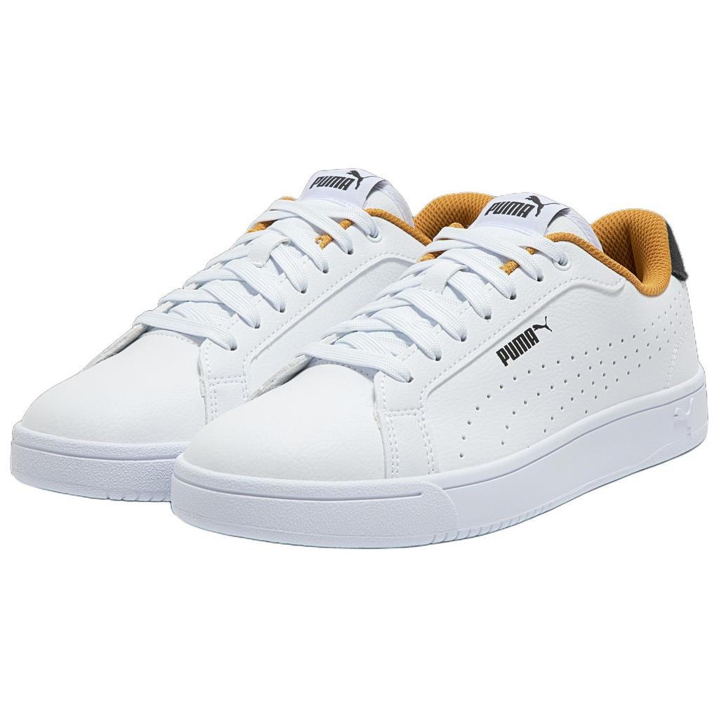 Puma Baskets Basses Classiques Décontractées Grounded Perf Baskets Unisexe Blanc Gris 398418-01
