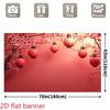2D Red Oriental Backdrop with Cherry Blossoms and Lanterns for Lunar New Year Celebration