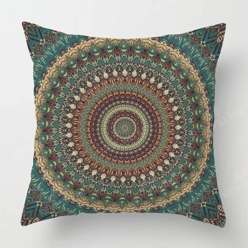 Fall Home Decor Autumn Living Room Throw Pillow Cover Sofa Boho Cushion Cover Mandala