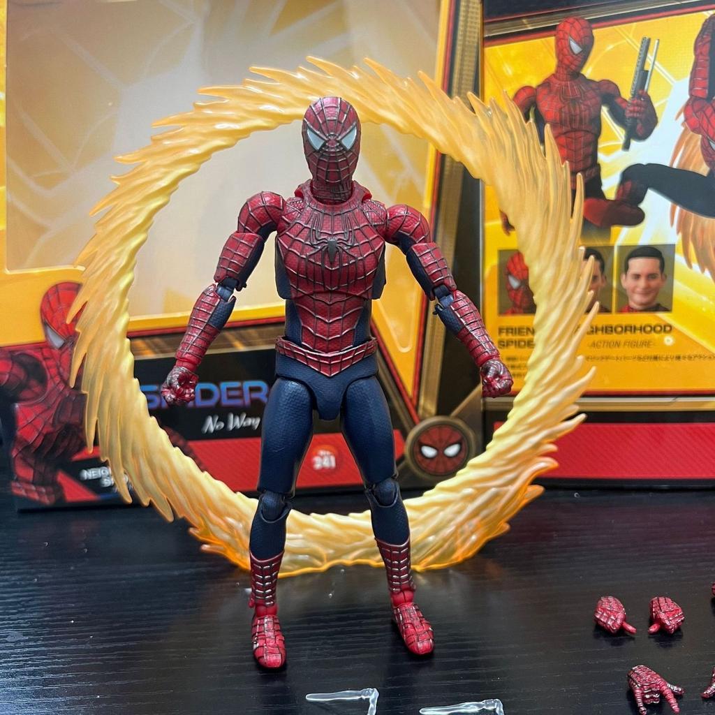 In Stock Mafex No.241 Spider Man Toby Maguire Heroes Have No Return Friendly Neighborhood Gk Anime Action Figure Model Toys Gift