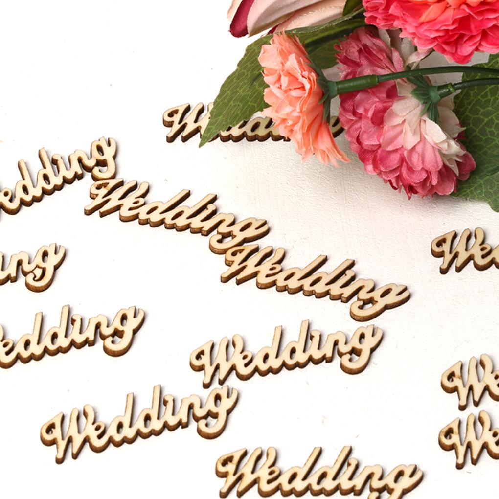 60 Pieces Wooden Letters Wall Hanging Vintage Style Unfinished Signs Home Supplies Love Weddings Party Decorative Props Gifts