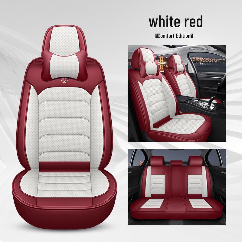 Nappa Leather Full Coverage Car Seat Cover - Five-Seat Cushion for All Seasons