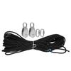25MM Single Pulley Set with 30m Nylon Rope and 2Pcs PVC Carabiner Buckle Accessory