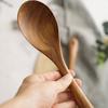 Reusable Wooden Fork Pasta Retro Salad Sushi Cooking Spoon Kitchen Utensil Tool
