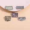 Brooch Alloy Trendy Pin With Charming English Letter Design Inspired By Coffee Cups For Enthusiasts Fashion