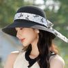 Fashion Lady Streamer Straw Hat Sun Protection Big Brim Hat Travel Lady Sun Hat Outdoor Vacation Beach Hat