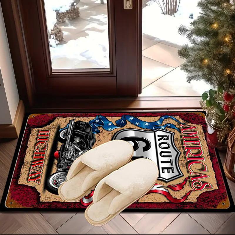 Route 66 Area Rug Office rug, Chair Rug, Decor Carpet Livingroom bedroom Mat, Large Size Fan gifts Christmas gifts