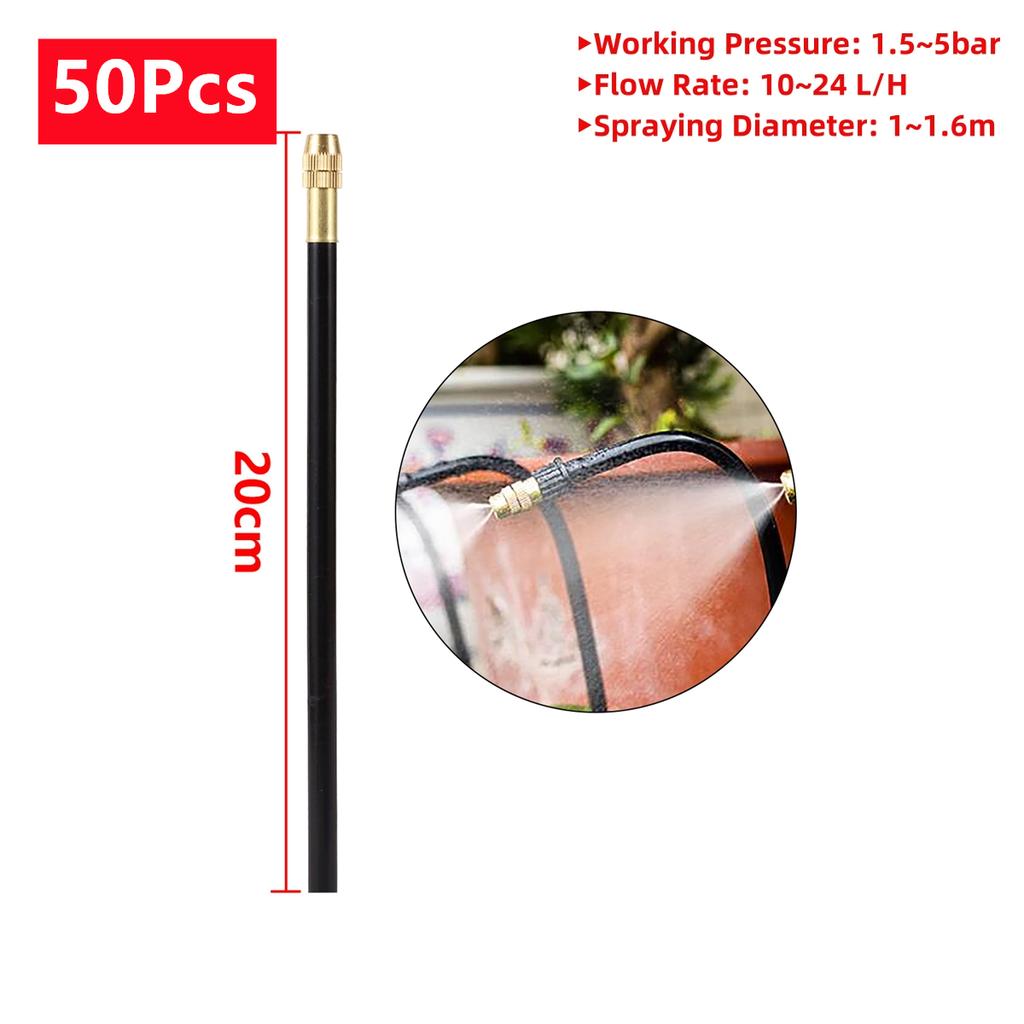 Brass Atomization Mist Nozzle 4/7mm 6mm 8mm Interface Barb Spray Head Garden Greenhouse Irrigation Cooling Humidifying Sprinkler