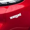 Wanted Safety Sign Vinyl Decal, Fashion Waterproof Windshield Sticker for Car Motorcycle Window Auto Exterior Styling Decor
