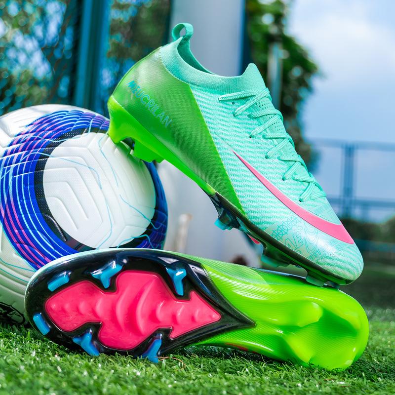 

World Cup summer new flying woven seamless youth football shoes male and female students artificial turf 45