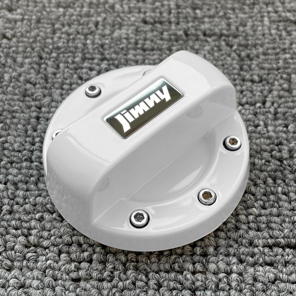 JLMFC Rare Handmade Jimny Gasoline Fuel Spout Cap Fuel Cap Cover (White)