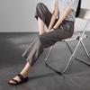 SOFSIL Women's High-Waist Linen Blend Loose Cropped Trousers