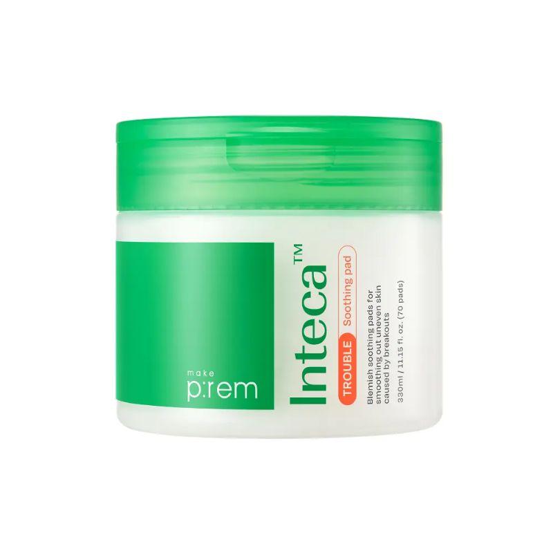 Make P:rem Inteca Trouble Soothing Pad Calming Exfoliating Toner Pads 70 Sheets