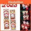 4 Stück 2023 Jahr des Hasen Maskottchen Rotes Umschlag Geldbeutel Glückstasche Kindergeschenk