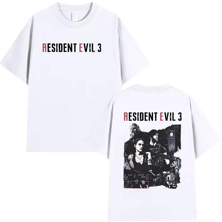 Hot Game Resident Evil Merch Tshirt Unisex Classic Gothic Short Sleeve Tshirts Unisex Vintage Summer ONeck Cotton Tee Streetwear