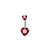 Heart Belly Piercing Internal Thread Body Jewelry Sexy Navel Rings  Girl