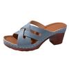 Sandals Arch Support For Women Fish Mouth Thick Heel Women'S Outer Shoes Hollow Open Heel Beach Fashion Casual Shoes For Woman