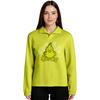 Women's Stand-up Collar Long-sleeved Pullover Top, Christmas Print Sports Top