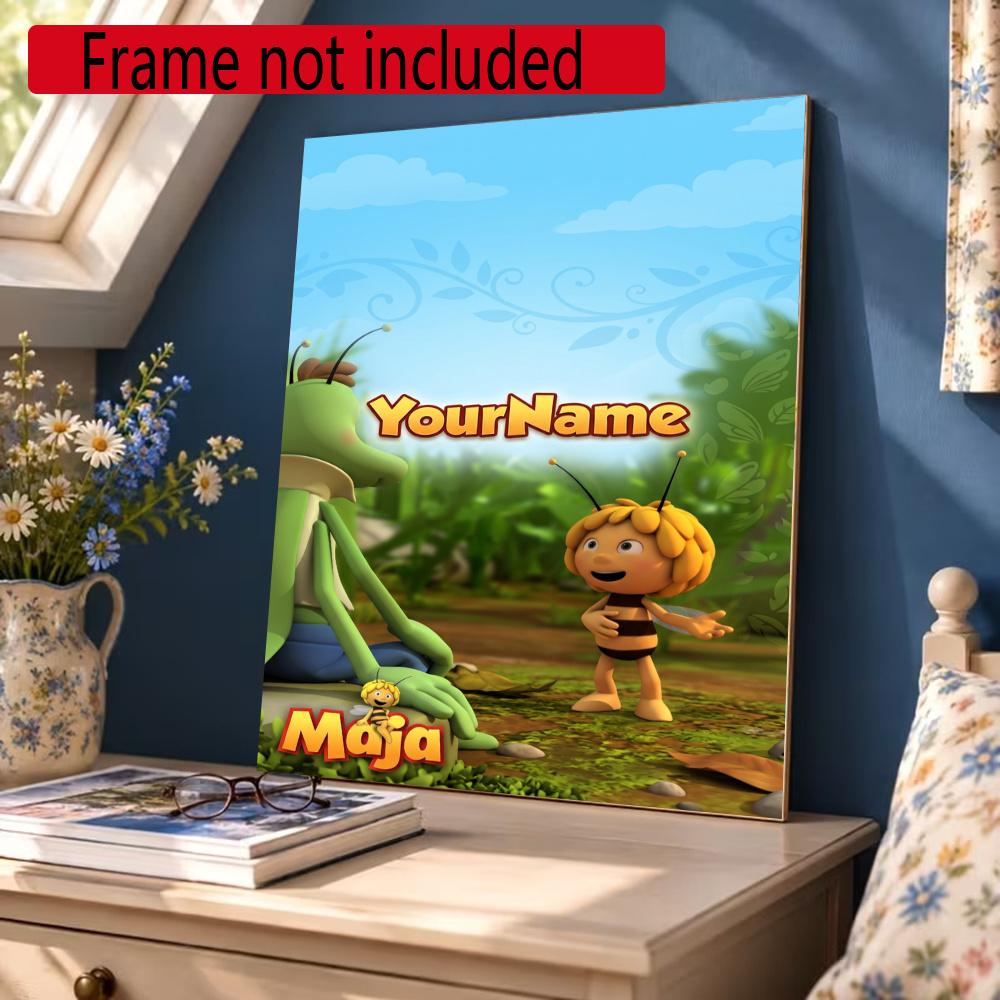 Biene Maja Customize Your Name Diamond Painting Round Diamond Diy Frameless Holiday Artwork Suitable For Home Office Wall Decoration