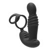 Men's Vibrating Prostate Massager with Telescopic Anal Plug and Dual Sperm Rings.