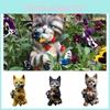 Whimsical Garden Decor Resin Statue Of Cat With Dwarf Handcrafted