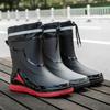 Men Waterproof Anti Slip Rain Boots Rubber Outdoor Fishing Warm Winter Shoes