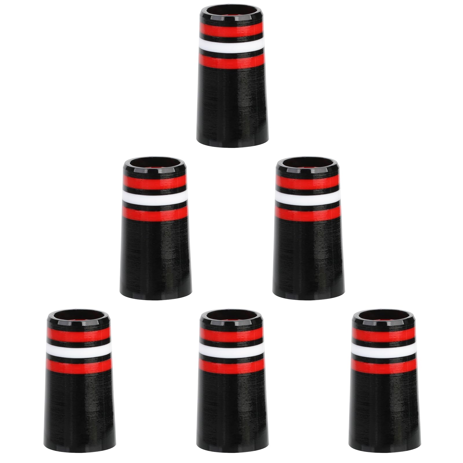 

Феррулы для гольф-айронов, совместимые со стальными коническими шафтами, параллельными шафтами, изготовленные из прочного АБС-материала, упаковка 10 штук, красные с несколькими кольцами, 0,355 / 0,370