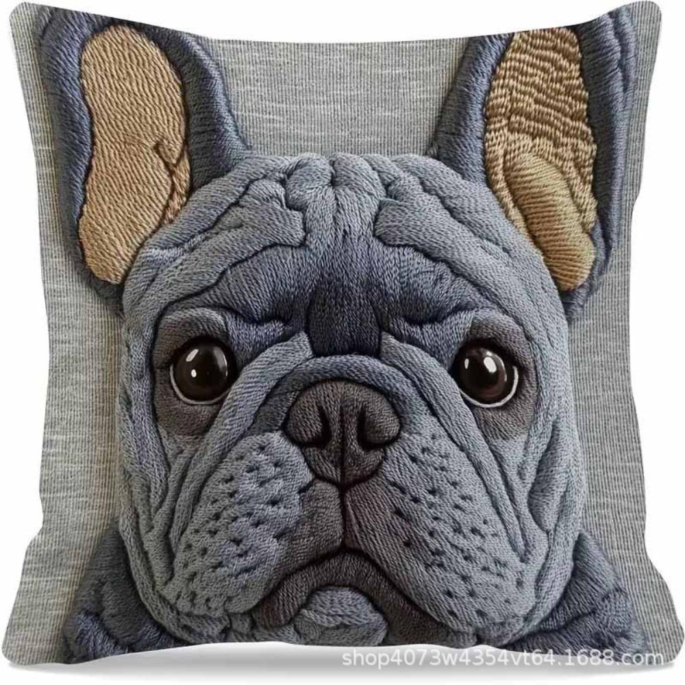 Sofa Pillow Pillowcase Skin-friendly Short Plush Cute Animal Cat Pillow Cover Living Room Cushion Cover Without Core