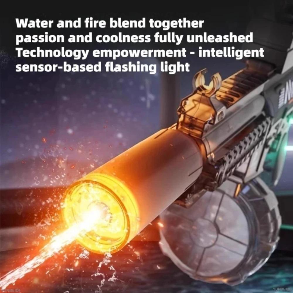M416 Electric Water Spraying Gun with Flash Fully Automatic Charging High-Speed Continuous Fire Summer Toy Spraying Gun Kid Gift