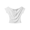 One Shoulder Short T-Shirt Cotton Tshirt Unisex Tops Tees Summer Short Sleeves T Shirt