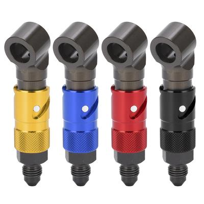 Brake Line Quick Release Connect Adapter Aluminum Alloy Fitting Curved Universal For Car and Motorcycles Oil Fuel Fluid Hose