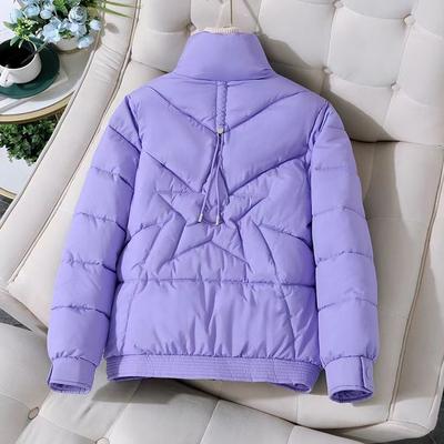 Damen Stehkragen Kurzer Gepolsterter Mantel Warm Locker Verdickt Koreanische Lässige Winterjacke