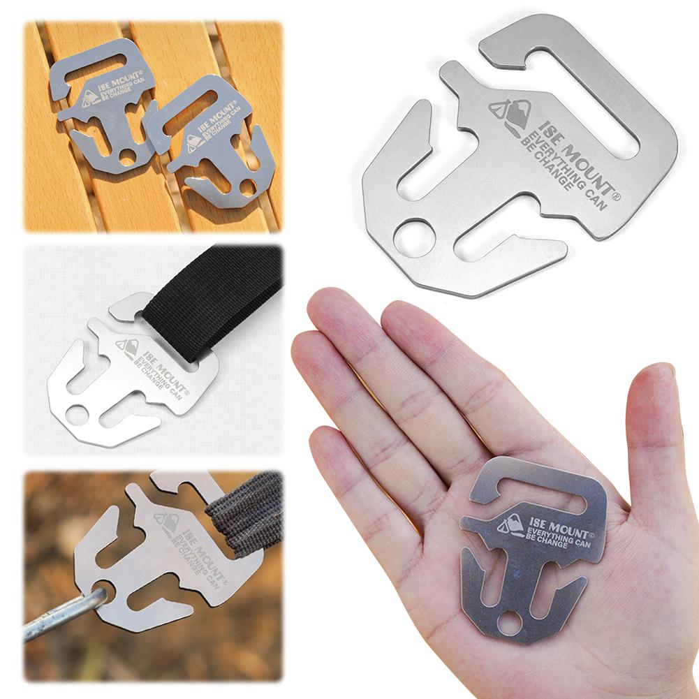 2025 New 10Pcs Awning Fixing Buckle Stainless Steel Tight Rope Buckle with String Hole Awning Canopy Fastener for Tent Canopy
