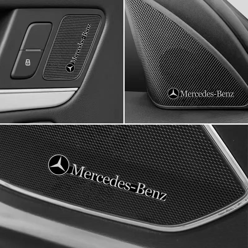 2025 Caldo 10pz 3D Alluminio Distintivo Emblema Adesivo auto audio decorare Per Mercedes Benz AMG W204 W205 W206 W211 W212 W213 W203 W210