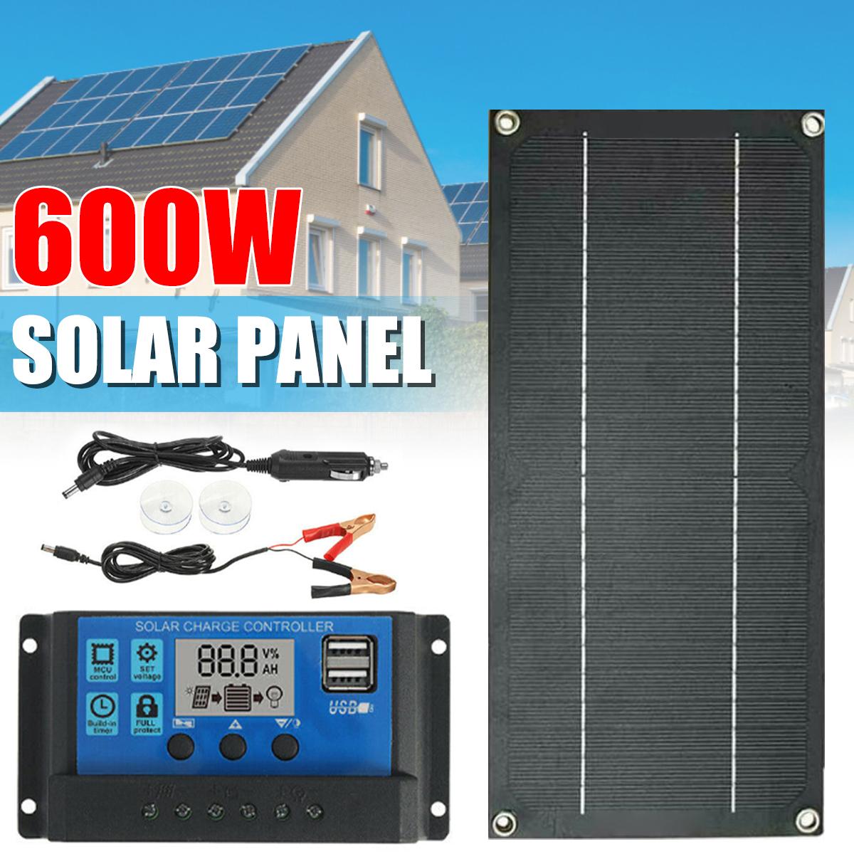 

PDTO 600W комплект солнечной панели 18A зарядное устройство 100A контроллер для автомобиля RV лодка караван